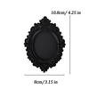 Mini Photo Frame Black Carved Resin Ornate Picture Frame Multi‑Shape Wall Mount Desktop Frame DIY Home Art Decoration Ornament
