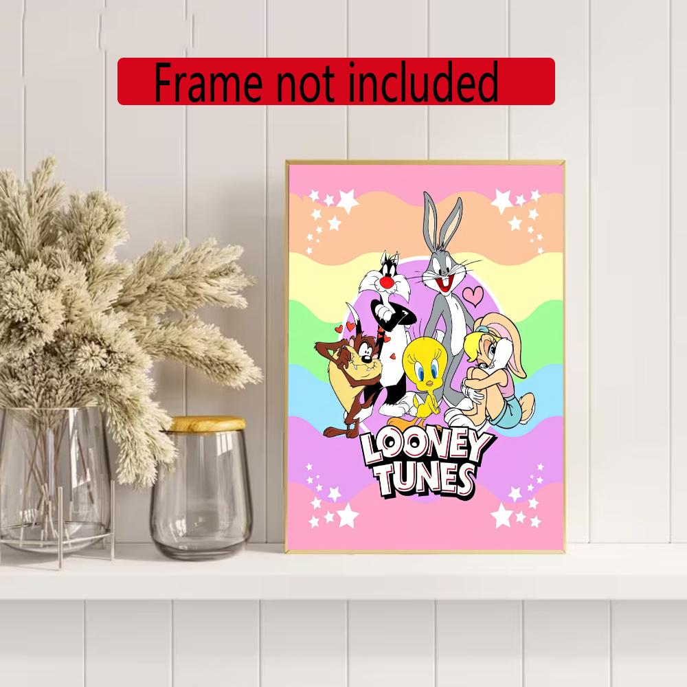 Looney Tunes 5D Diy Diamond Painting Round Diamond Mosaic Suitable For Beginners Diamond Painting Rhinestones Gift Frameless