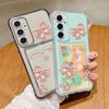 Simple Bowknot Print Card Slot Clear Soft Silicone Case For Samsung S25 Ultra S24 FE S23 S22 A56 A36 A16 A55 A06 A15 A26 Slim Shockproof Phone Cover