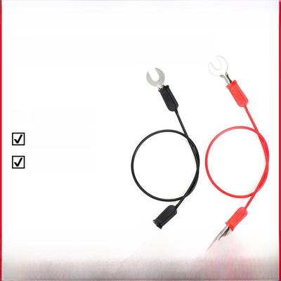 U-Shaped Plug To Alligator Clip Lead Wire: Dual-Ended Laboratory Teaching Connector