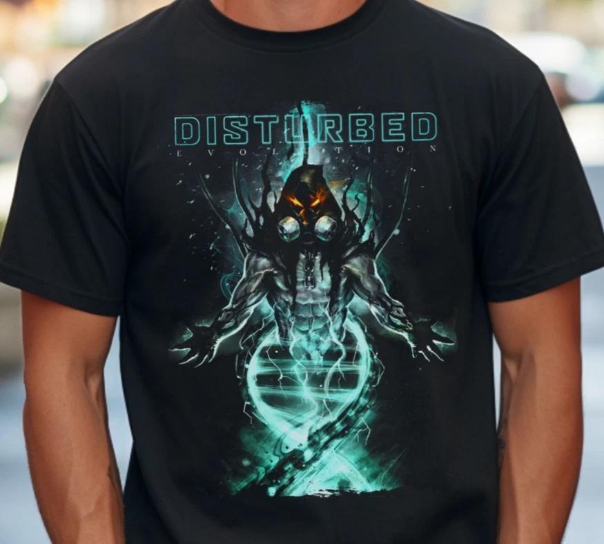 Disturbed Evolution T-Shirt Heavy Metal Band Premium Vintage Comfort Colors Tee 4XL