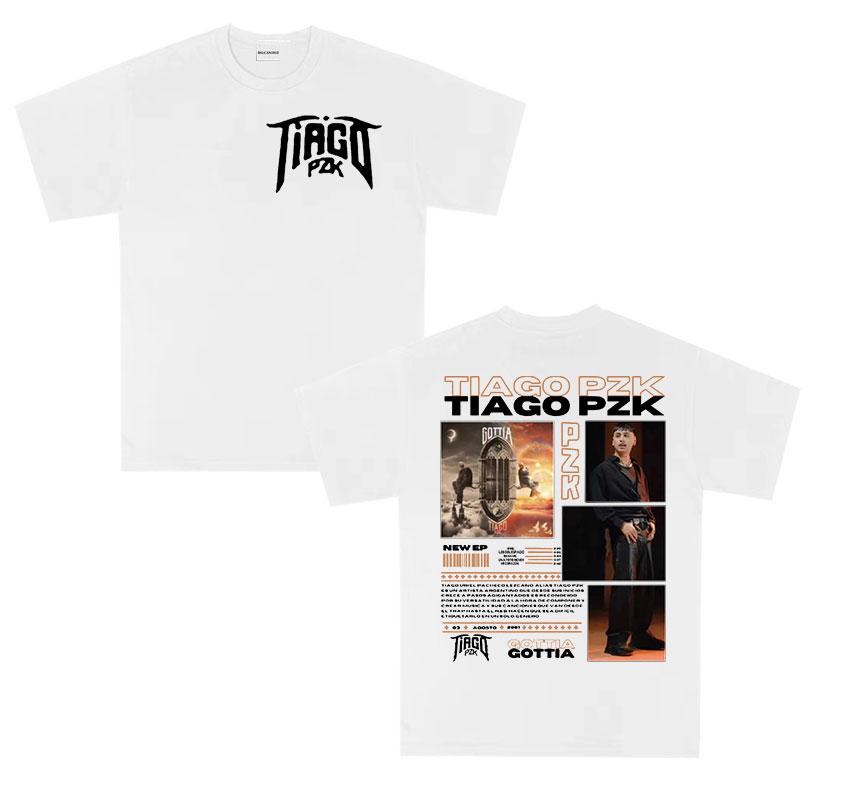 2025 Summer Singer Tiago PZK Tour New Album Tshirt Men Retro Hiphop Fashion Street Tshirt 100 Cotton Short Sleeve Tshirt