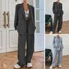 Women's Suits 2 Piece Set Oversized Blazer Jacket And Wide Leg Dressy Pants Casual Business Set Formal Office Work Outfits
