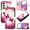 For Samsung Galaxy S24 FE Leather Case Pattern Printing Wallet Stand Mobile Cover with Strap