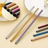 Stainless Steel Heart-Shaped Drinking Straw Coffee Tea Smoothie Reusable Metal With Cleaning Brush