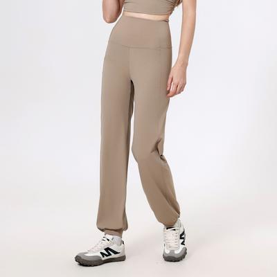 Jogginghose hohe Taille Bauch Sport Locker Gerades Bein Leggings Damen Schnelltrocknend Laufen Fitnesshose Yogahose