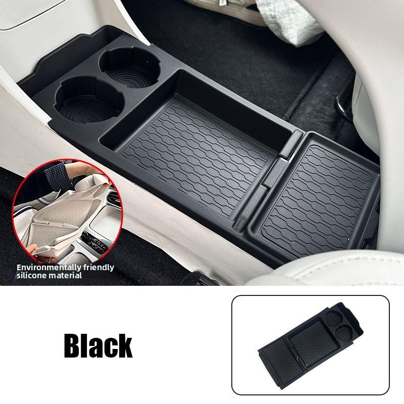 For Geely EX2 2025 2026 Center Console Lower Storage Box Silicone Non Slip Mat Car Interior Organizer Tray