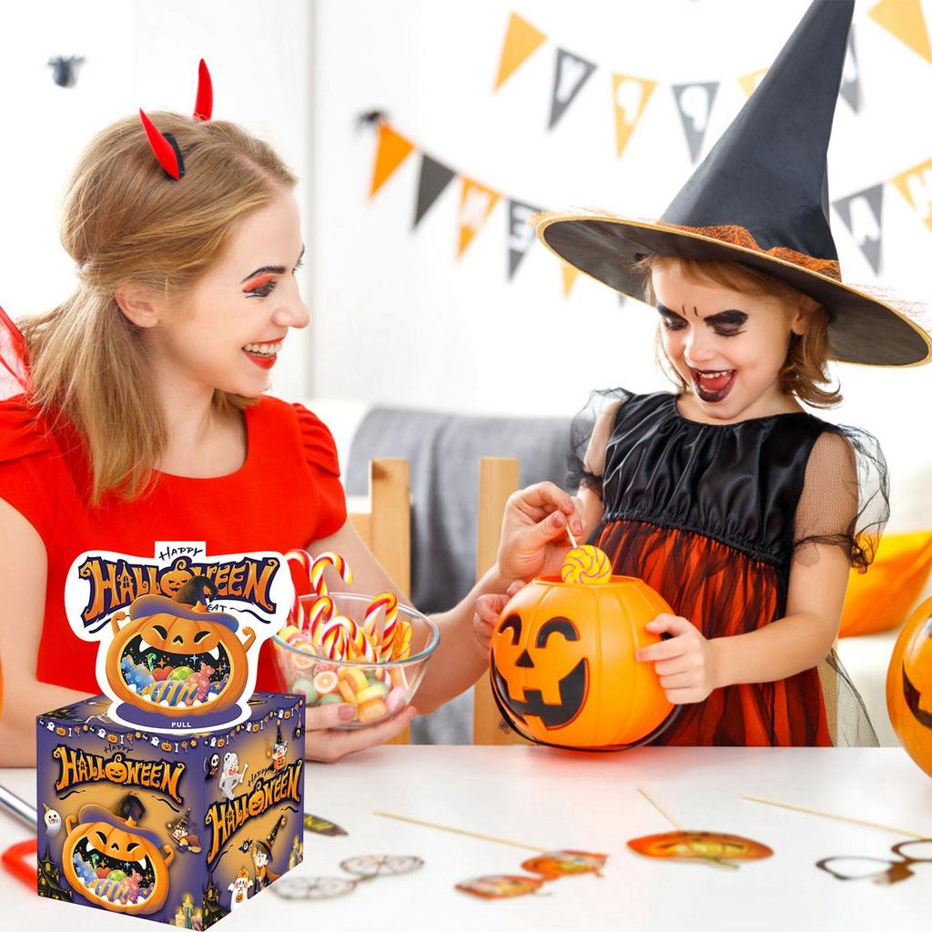 Halloween Purple Candy Surprise Draw Box Decoration Party Decoration Supplies Gift Box.