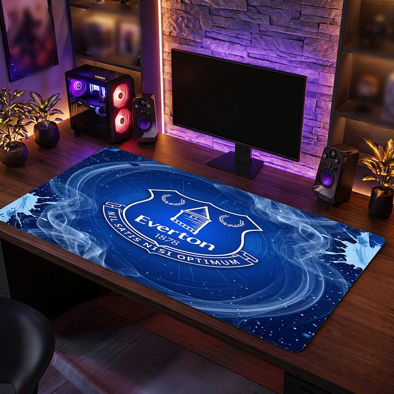 Tappetino per Mouse Grande Stampa Calcio Everton, Tappetino Esteso Antiscivolo per Scrivania da Gioco per Ufficio Casa