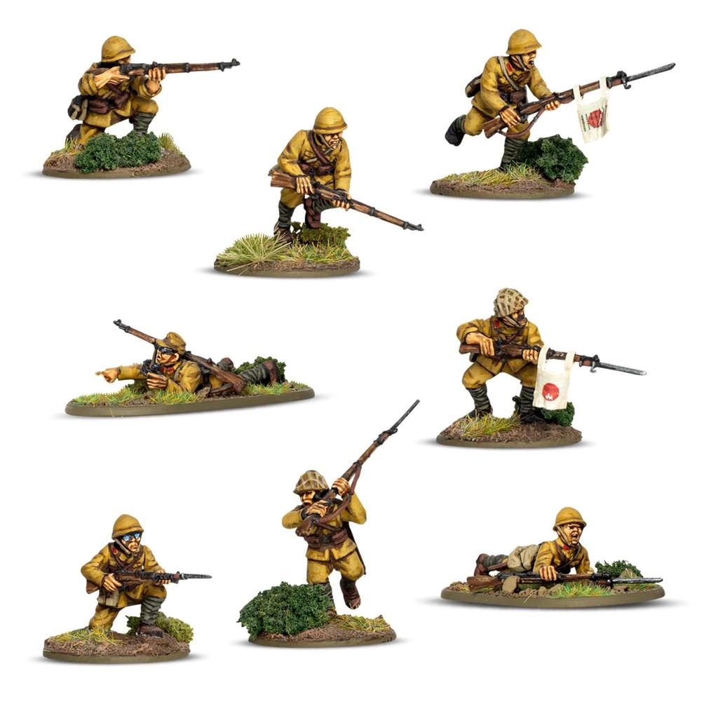 Warlord Action Japanese Infantry Assembly Kit Games/Bolt 1/56 (30 Figures) WLGWGB-JI-02 (Personnel)
