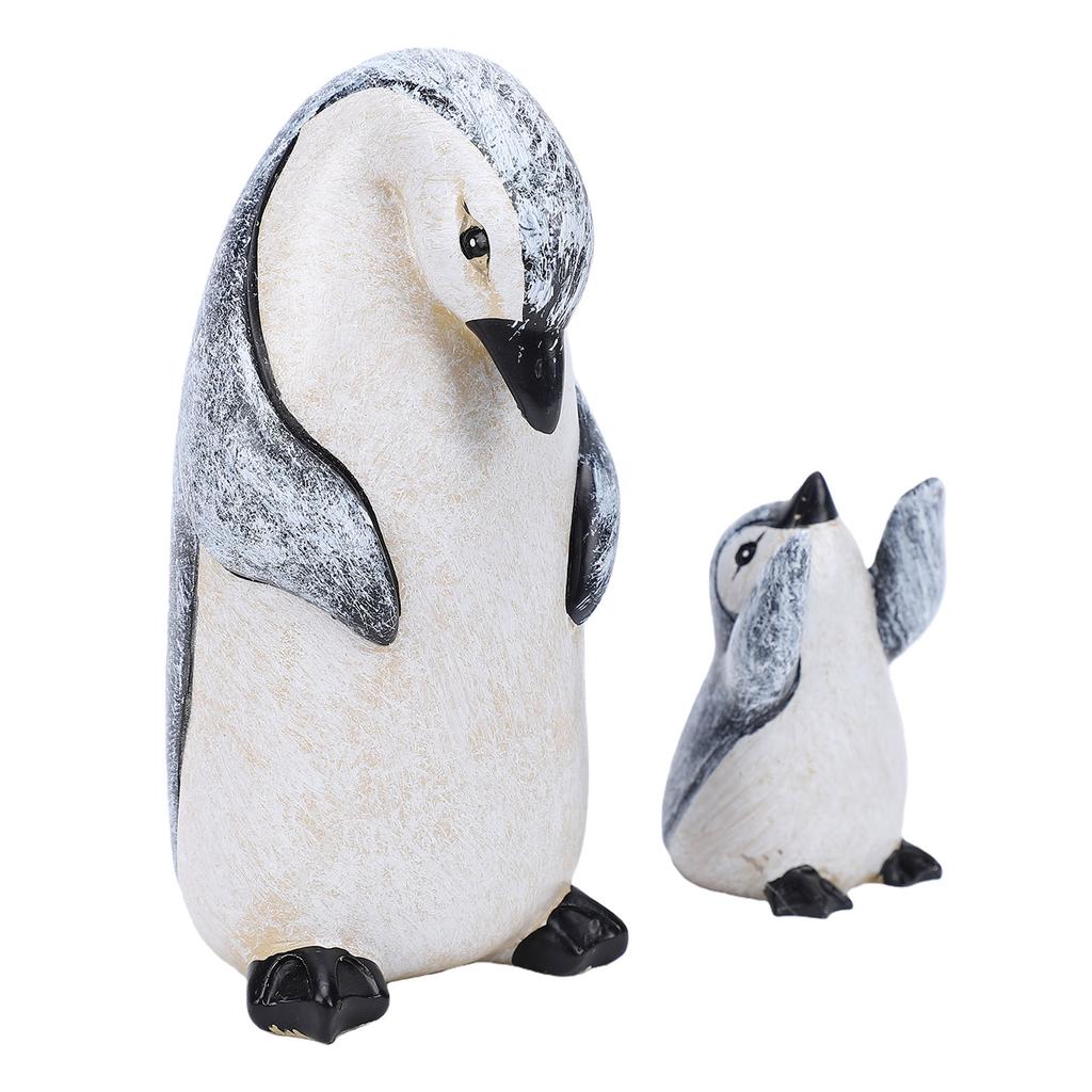 Penguin Figurine Resin Lightweight Cute Portable Penguin Statue Ornament for Home and Gardening