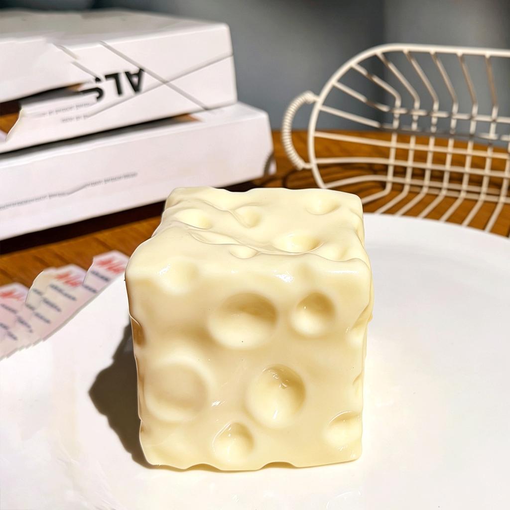 Giant Cheese Cube Stress Ball Squishy Slow Rebound Squeeze Toy ASMR Sensory Anti-Stress Fidget Toy for Adults