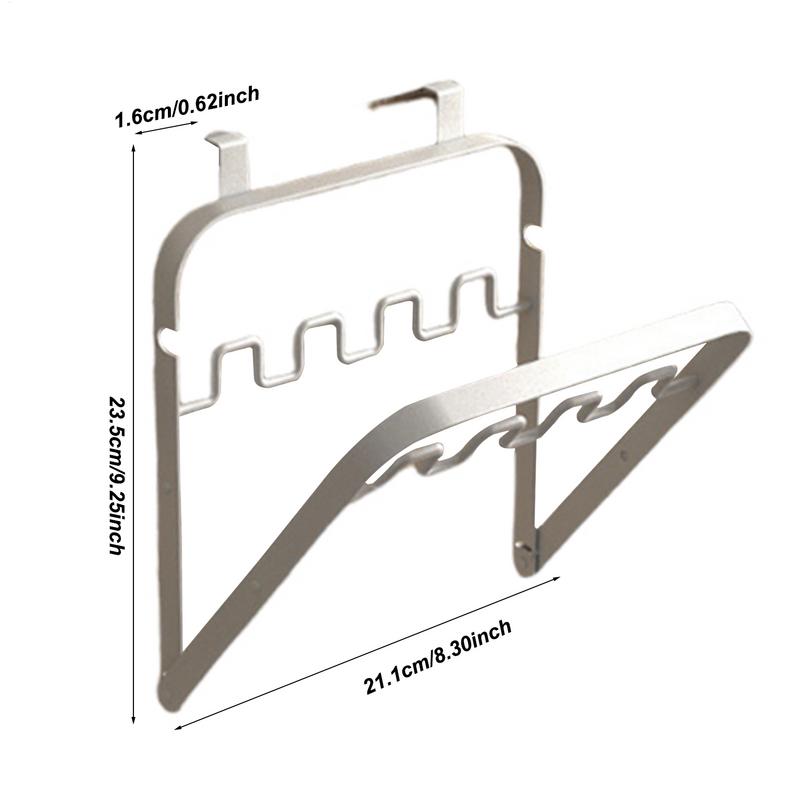 Trash Bag Holder Hangable Bracket For Garbage Pouch Metal Garbage Pouch Holder For Kitchen Doors Portable Folding Waste Can Bag