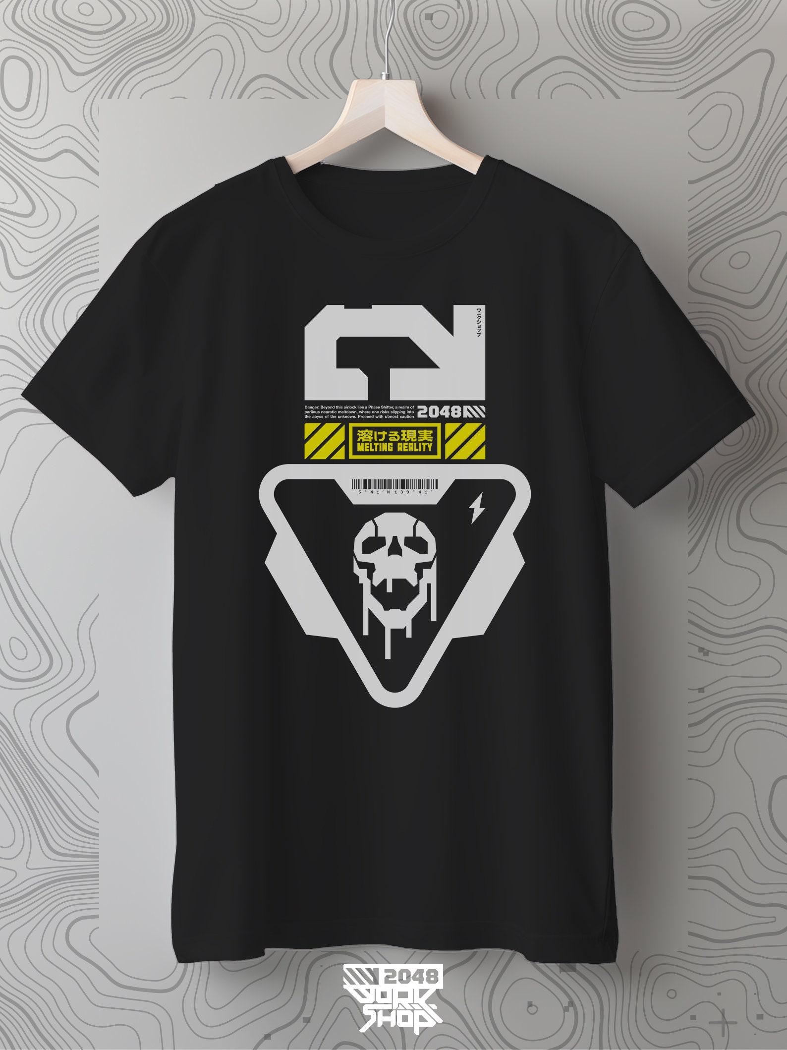Techwear Cyberpunk Tshirt Harajuku Streetwear Kanji Harajuku Graphics, Warcore, Darkwear, Japan, Unisex Edm Rave Kanji Aesthetic edgerunners S
