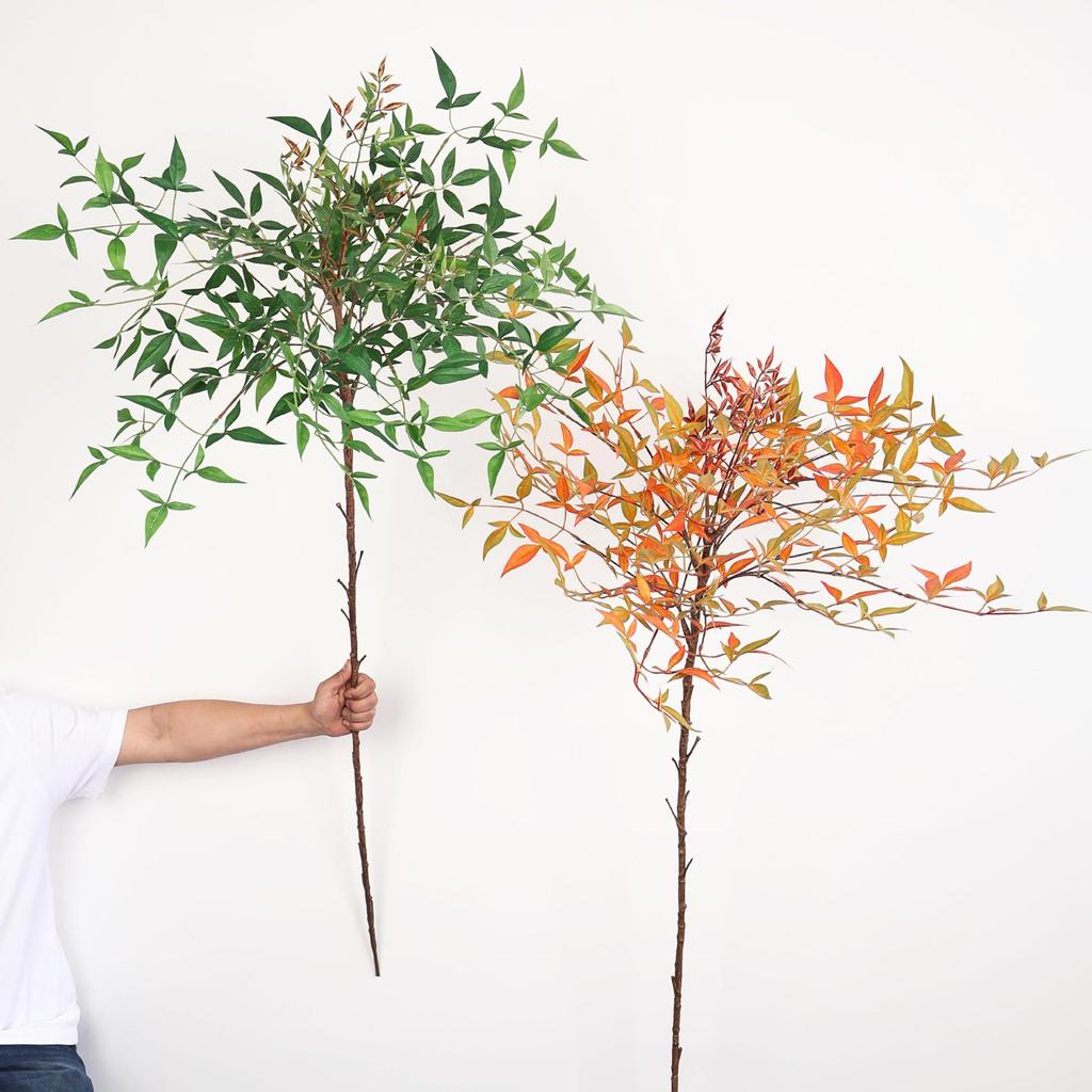 Artificial Nandina Domestica Green Plant: New Chinese Style Decorative Potted Shrub for Home or Hotel