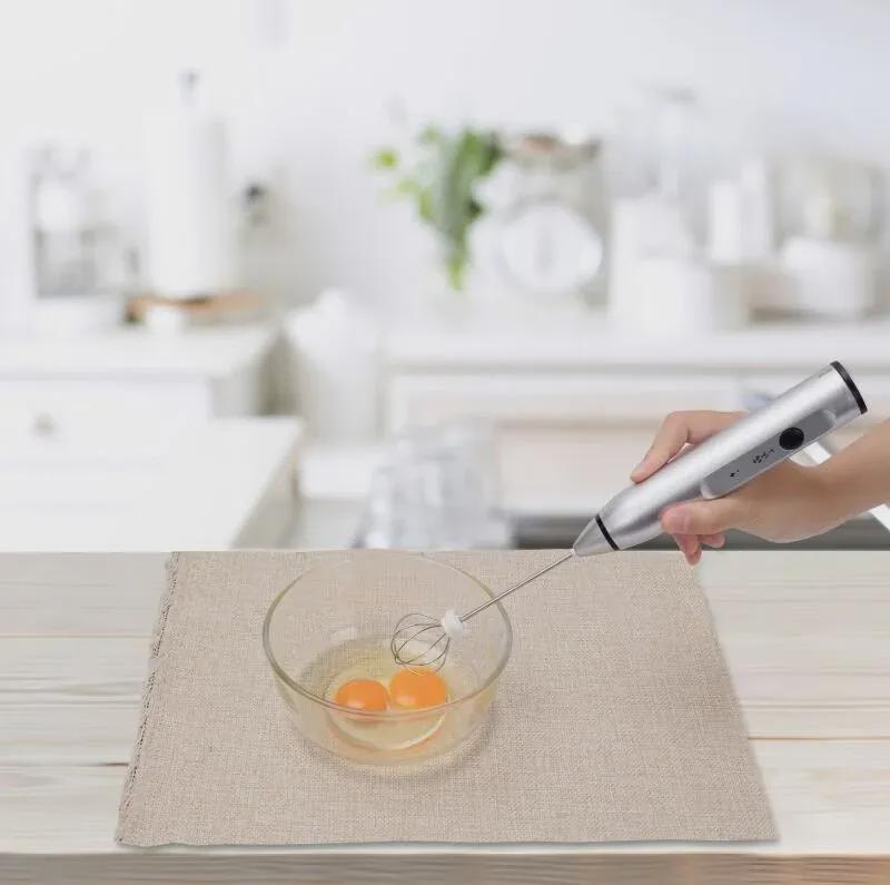 Rechargeable 3-Speed Egg and Milk Frother Mixer