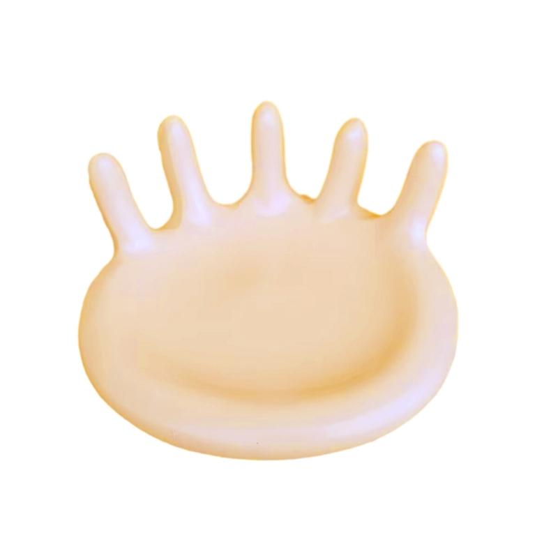 

Hand-Shaped Jewelry Display Stand Resin Bracelet Holder Rings Holders Rings Plate Resin Material for Displaying Rings бежевий