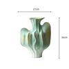 Ceramic Vase Abstract Geometric Ornaments Irregular Folds Flower Vase Flower Arrangement Accessories Handicrafts Home Decoration