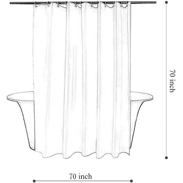 Full Moon Shower Curtain Mysterious Gray Planet Black Background Bathroom Decor Fabric Curtains with Hook 70Wx70H Inches