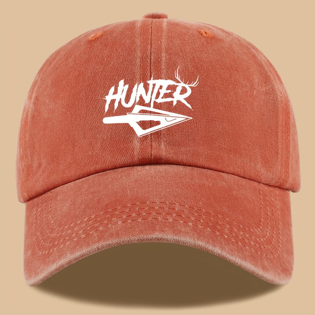 Fashionable Hunter Antler Print Retro Trucker Cap/Baseball Cap Breathable Adjustable Outdoor Sun Hat
