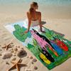 proof beach towel with a Barbapapa pattern - soft,absorbent,quick-drying,machine washable - perfect for swimming,camping,bathing