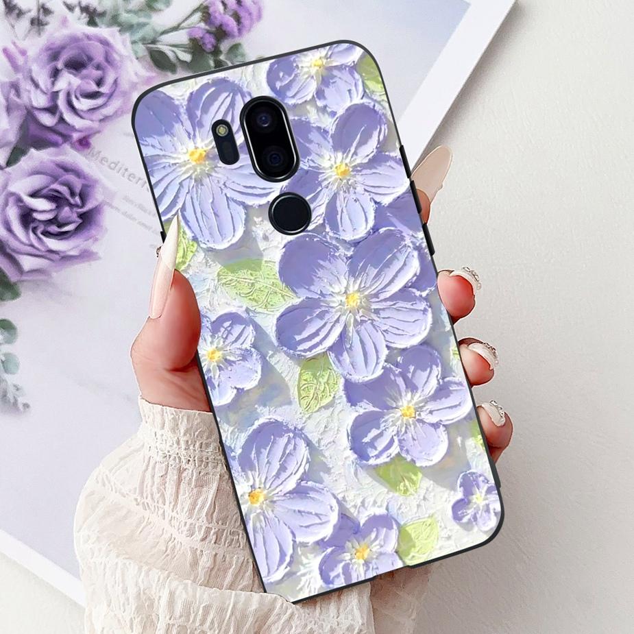 For LG G7 ThinQ Case Cute Cat Luxury Painted Cover Soft Slim Phone Case For LG G7 ThinQ G7Thinq LM-G710 G710 G7+ Back Cover Bags