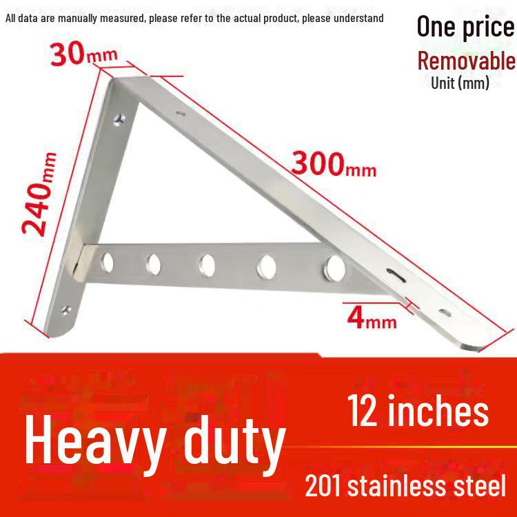 Stainless Steel Wall-Mounted Triangle Support Bracket