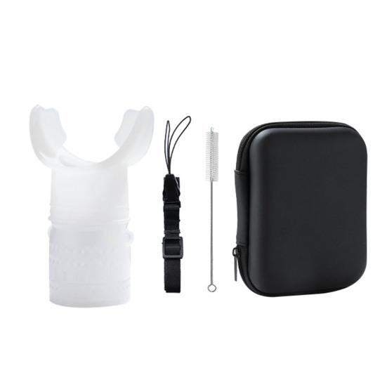 Portable Breathing Trainer with Lanyard Adjustable Resistance Men Women Oral Muscles