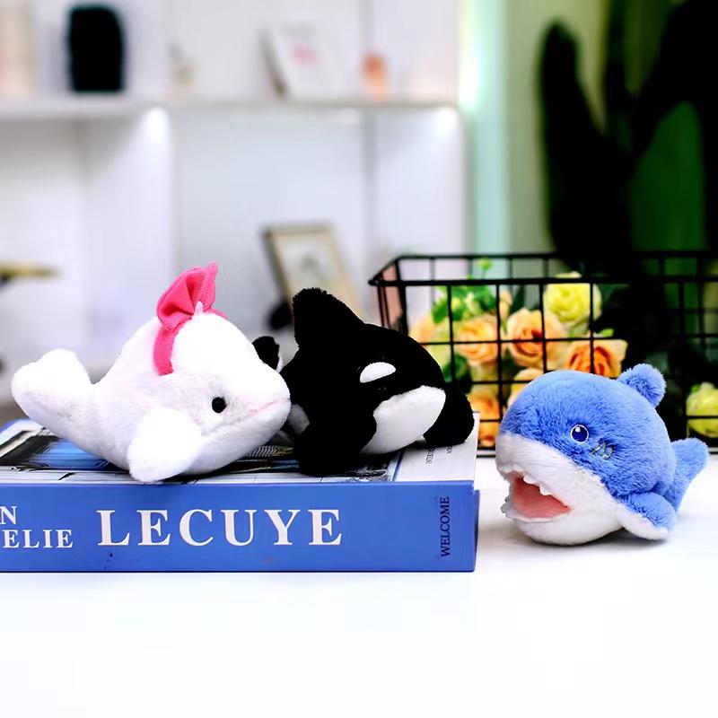 Cute Marine Animals Seal Shark Whale Plush Pendant Plush Toy Bag Accessories Keychain Pendant Bag Car Pendant Children's Gifts