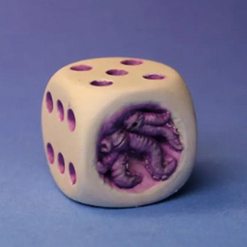 Monster Dice Funy Monster Face Resin Dice Set Halloween Tabletop Game Dice Set Props Weird Monster Dice Set For Table Games Role