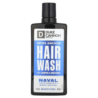 New Anchor® Hair Wash, 2 In 1 Shampoo & Conditioner, Naval Diplomacy, Bergamot + Aquatic Musk, 14 Fl Oz (414 Ml)