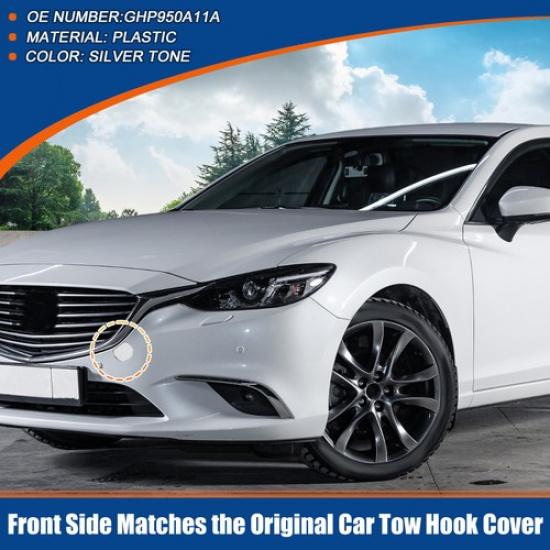 Front Side Car Bumper Tow Hook Cover For Mazda 6 2014-2016 No.GHP950A11A White