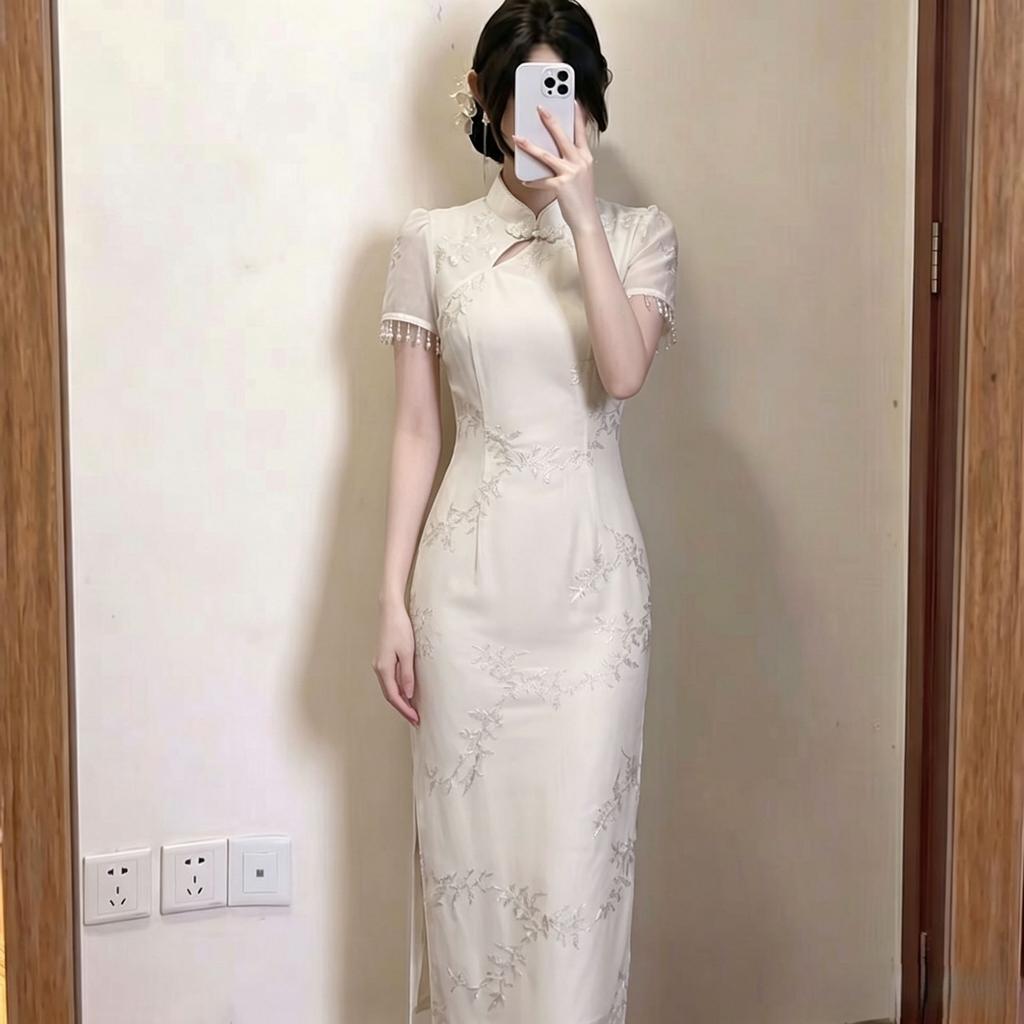 [Spot] Summer New Chinese Style Improved Cheongsam Light Girls Can Wear Unique and Beautiful Dresses Every Day