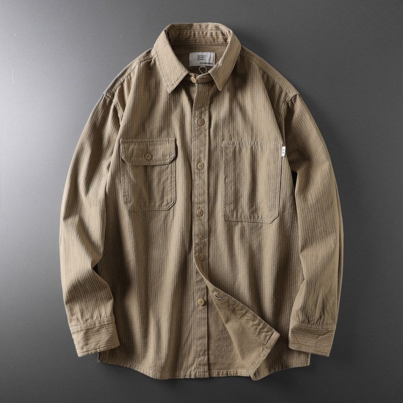 Тяжелая ретро парка с длинным рукавом, экспорт, экспорт, пошив на заказ Khaki XL