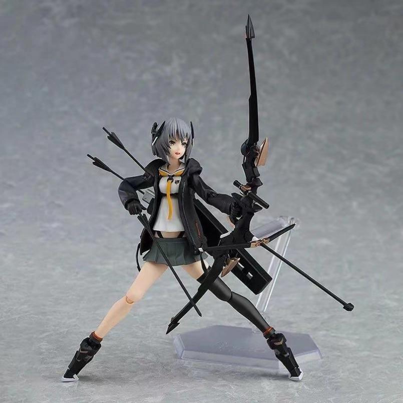 15cm Figma  Heavily Armed High School Girls Anime Figure Liu Pvc Action Figure Toy Game Statue Collection Model Doll Gift