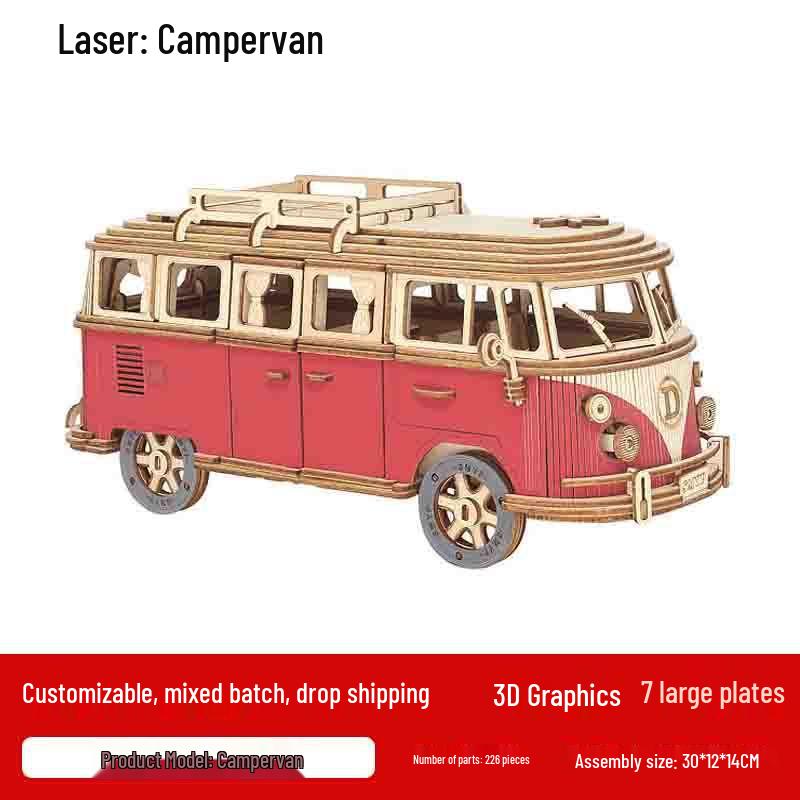 3D Wooden House Puzzle Ferris Wheel: Creative DIY Educational Toy for Parent-Child Interaction