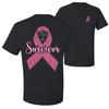 Pink I'm A Breast Cancer Survivor Front and Back Men Graphic T- Shirt