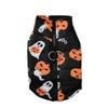 Halloween Dog Costume Autumn Winter Warm Jacket Clothes For Small Medium Dogs Cats Pumpkin Print Funny Puppy Coat With D-ring