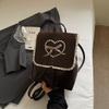 Fashi Sweet Ballet PU Leather Women's Shoulder Bags Pearl Bowknot Decorati Female Backpack Large Capacity Ladies School Bag