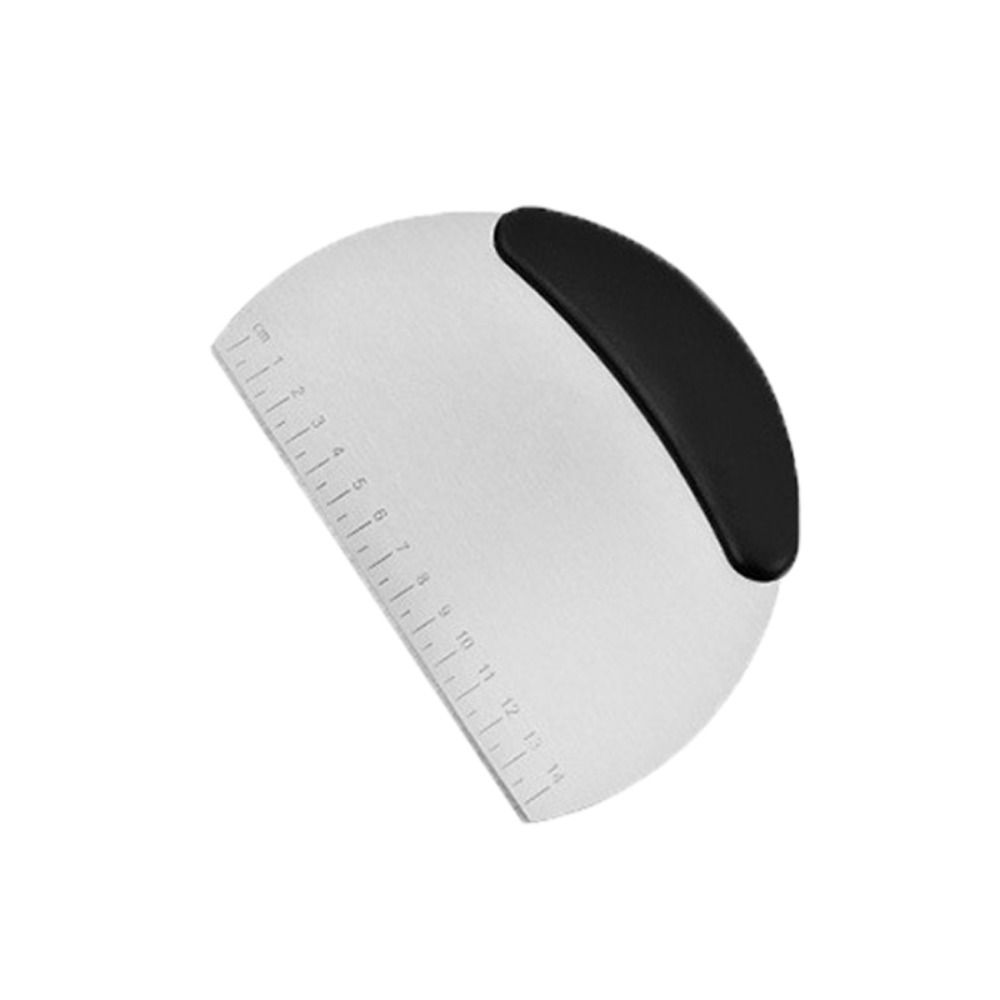 with Scale Half Round Scraper Stainless Steel Dough Scraper Household Dough Cutter  Cake
