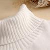 Detachable Collar Fashion Muffler White Sweater False Collar Soild Color Turtleneck Stand Soft Blouse Top Decor Fake Collar