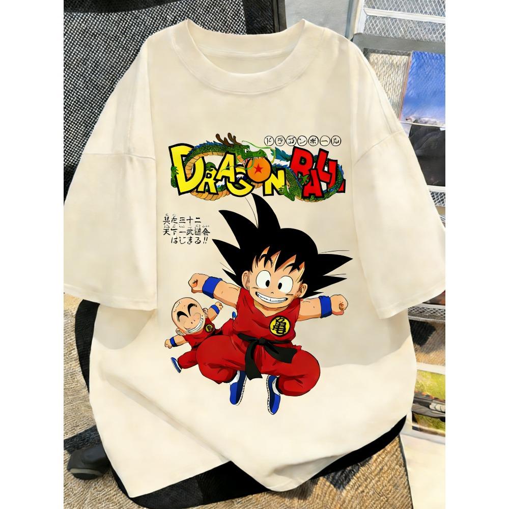 

Summer Plus Size Dragon Ball Anime Cartoon Printed Men WomenTshirt Casual Parent Child Tops Fashion Street Wear Harajuku Y2K S