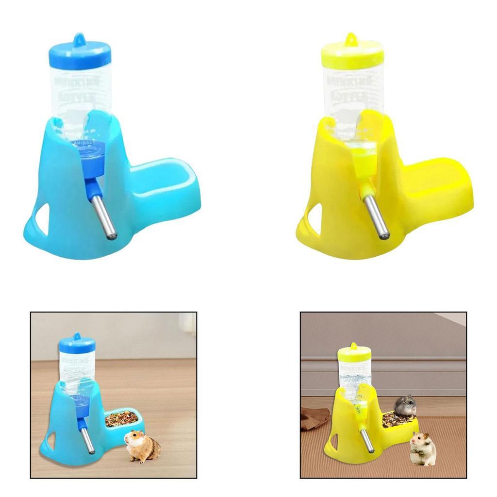 Blue Hamster Water Bottle 80ml Durable PP Material Auto Bottle Holder Feeder for Small Pet Supplies