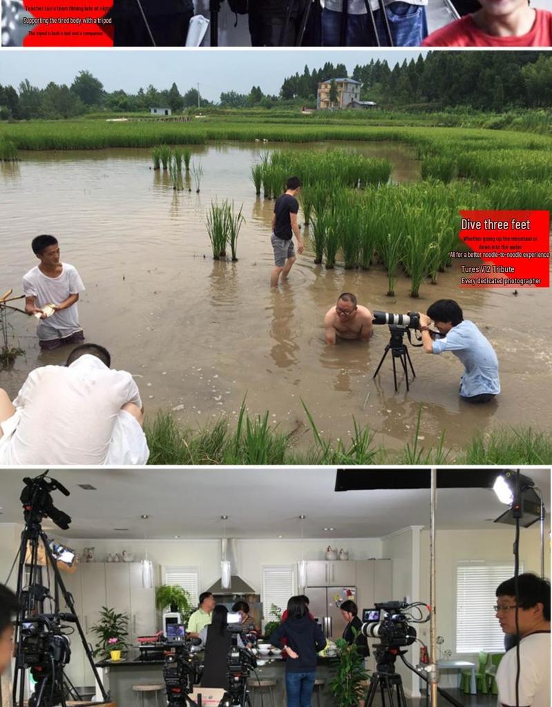 TX-V12L PLUS Hydraulic Pan Head & Aluminum Tripod Set - Broadcast-Grade Alloy
