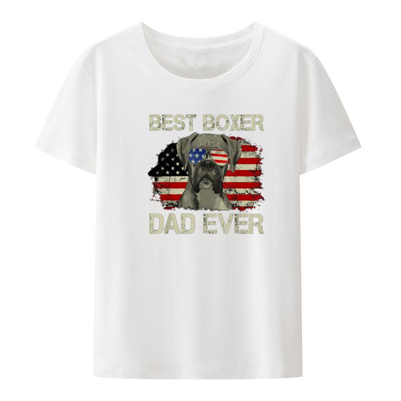 

Mens Best Boxer Dad Ever Graphic Printed Funny Tee Breathable Anime Tshirt Blouse Tshirts Camisa Loose Cool Streetwear Men S