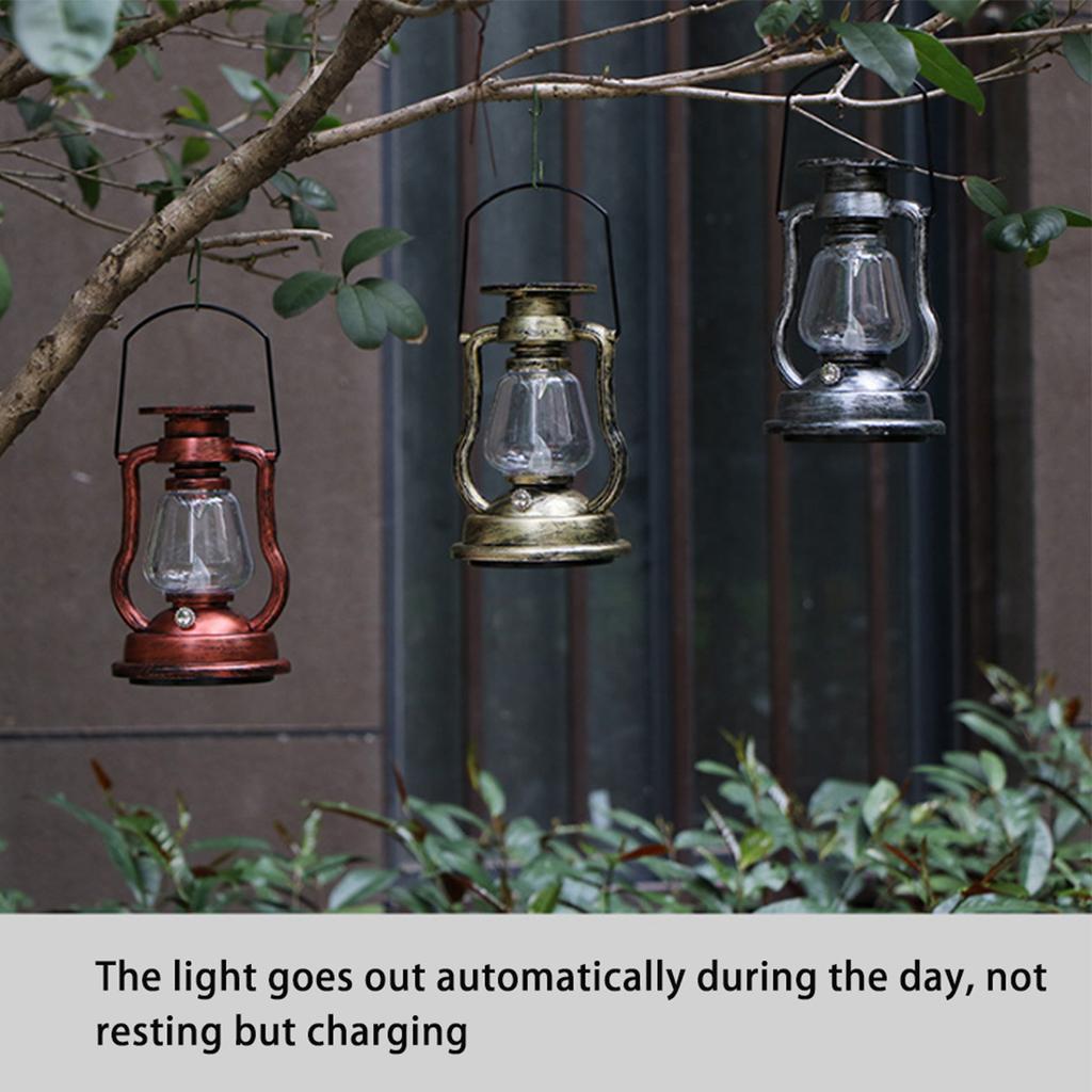 LED Solarleuchten Vintage Solar-Kerzenlichter Flammenlos Flackernd Wiederverwendbar Tragbar Außen Hängelampen Gartendekoration