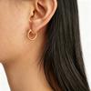 18K Solid Gold Twisted Hoop Earrings Women's Wedding Luxury Real Gold Rope Huggie Hoops Minimalist Braided Fine Jewelry Circle