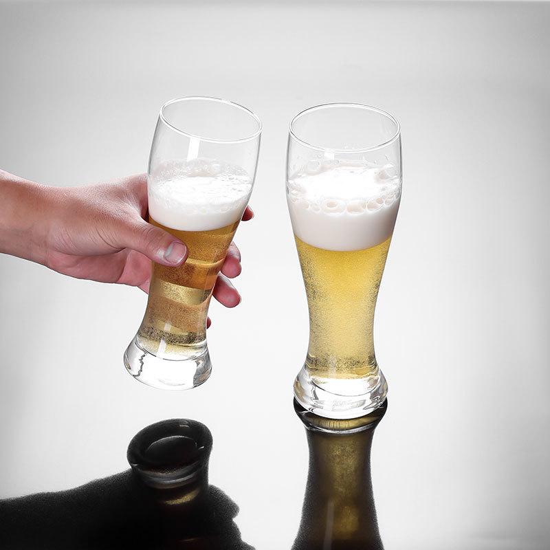 Custom Short Round Trophy Glass - White Homebrew Beer and Juice Glass, Large Capacity with Thick Bottom