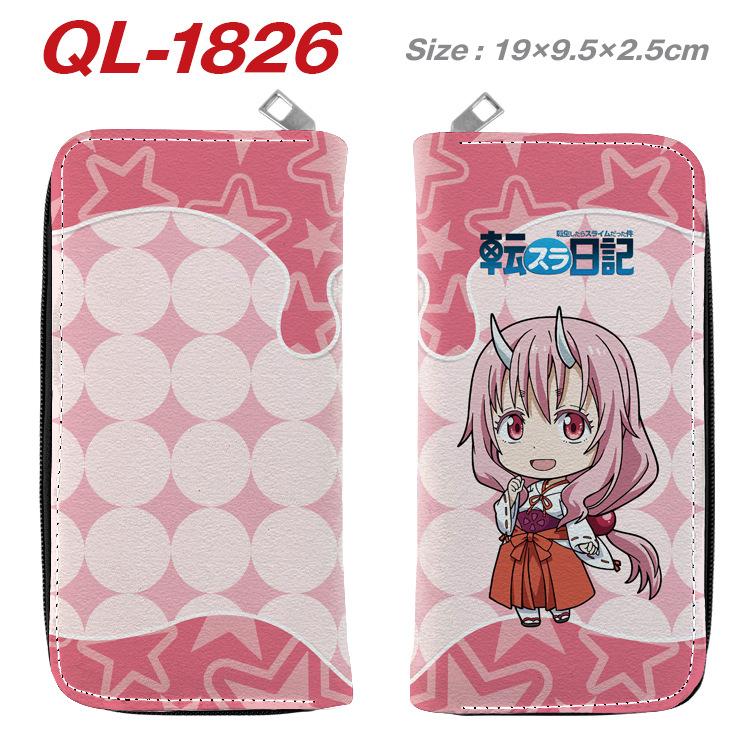 That Time I Got Reincarnated as a Slime Long Wallet Anime Zip Purse Rimuru Blue One Size 1pcs