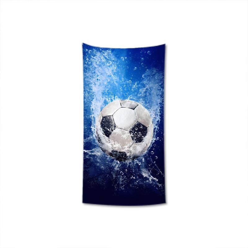 New Football Beach Towel Soccer Themed Microfiber Bath Towel for Adults Seaside Quick Dry Towel